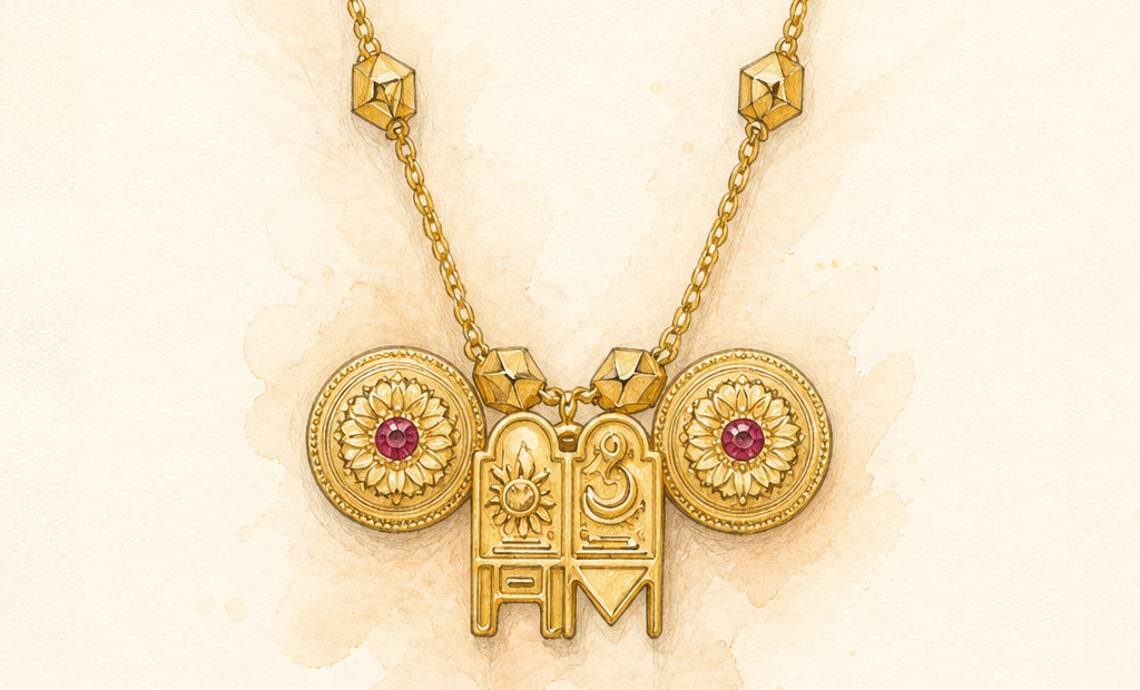 Gold thali mangalsutra sketch